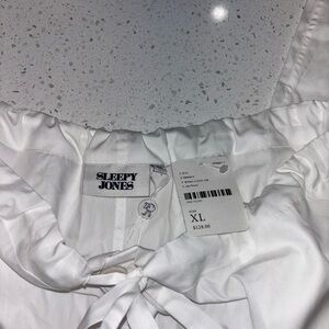 Sleepy Jones White Pajama bottom XL